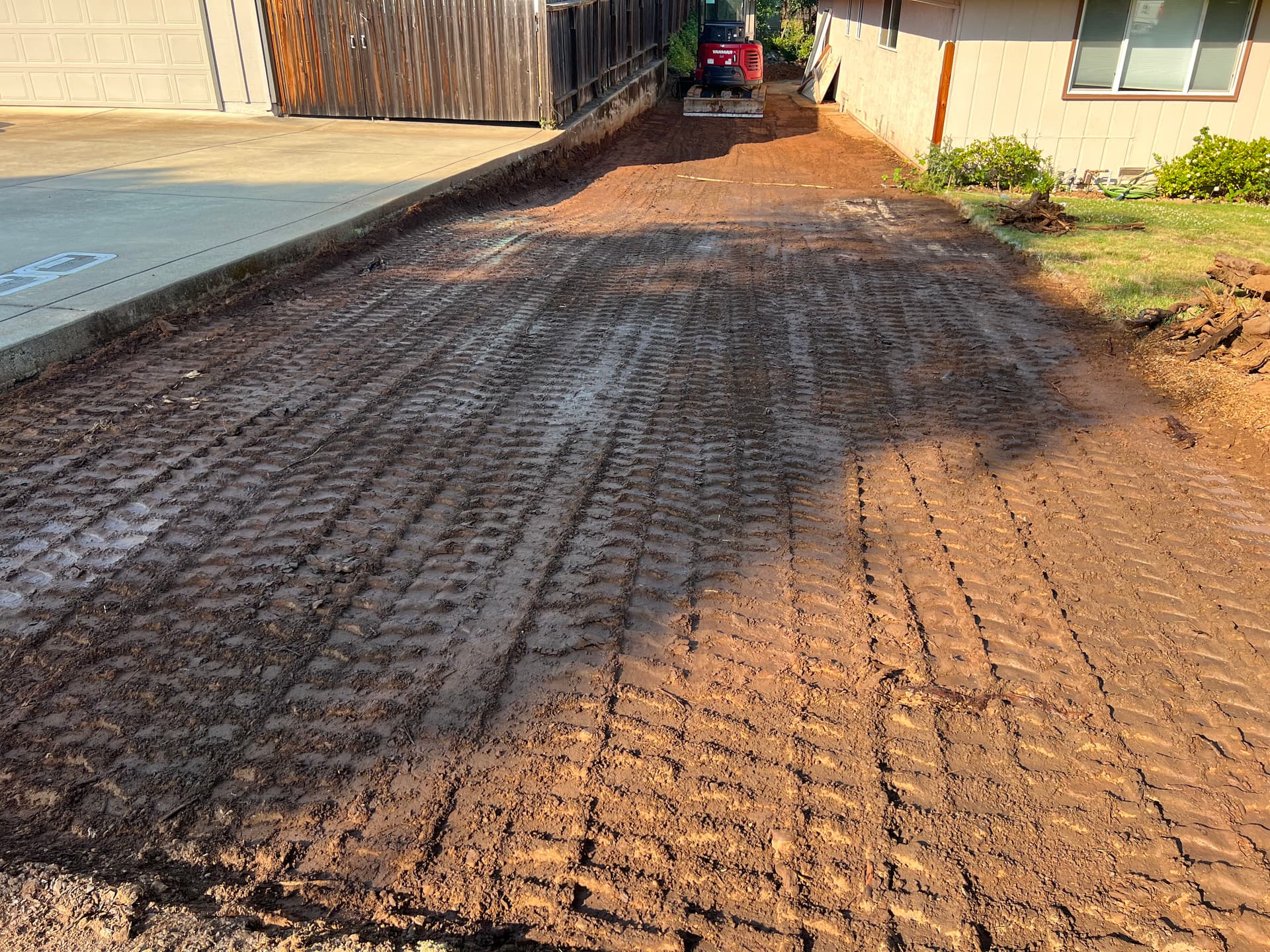 Gallery photos for Tree Root Removal and Site Prep for Tight RV Access: Image #1